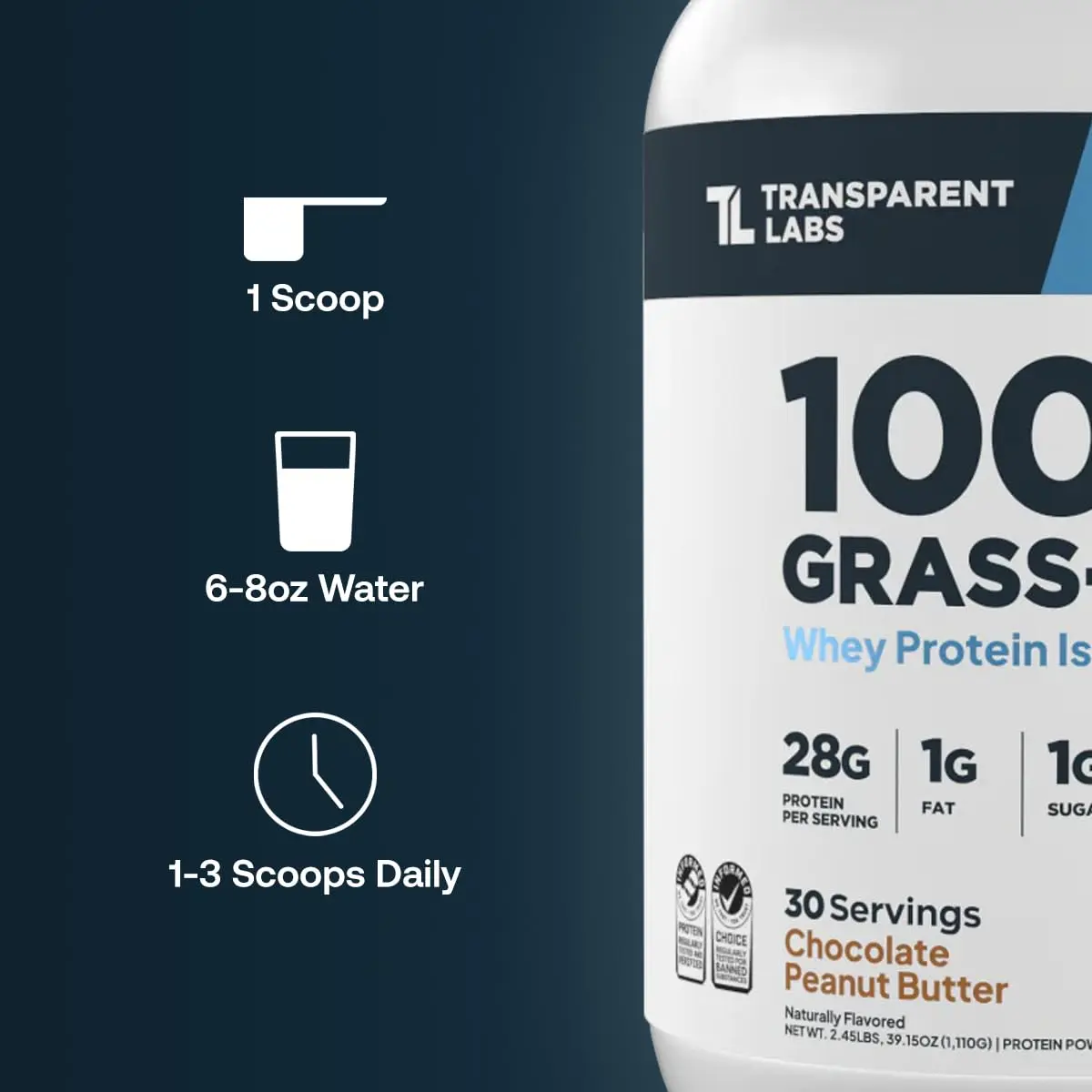 Transparent Labs Grass-Fed Whey Protein Isolate Variety Pack | 189ml (6.26 Fl Oz) | 28g Protein Per Serving - view 7