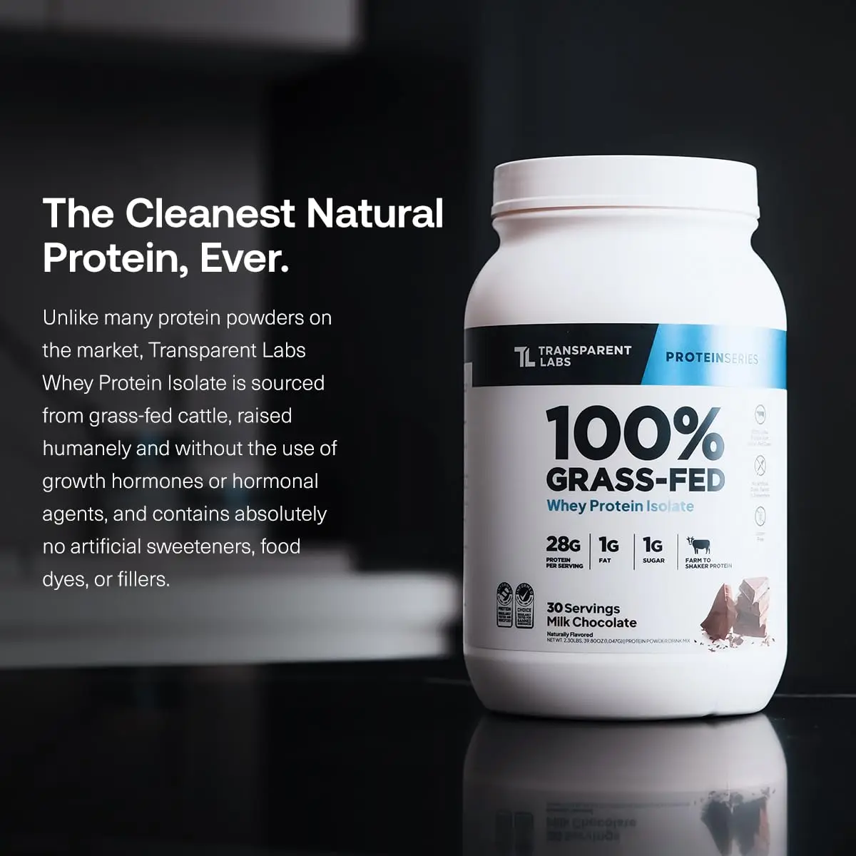 Transparent Labs Grass-Fed Whey Protein Isolate Variety Pack | 189ml (6.26 Fl Oz) | 28g Protein Per Serving - view 3