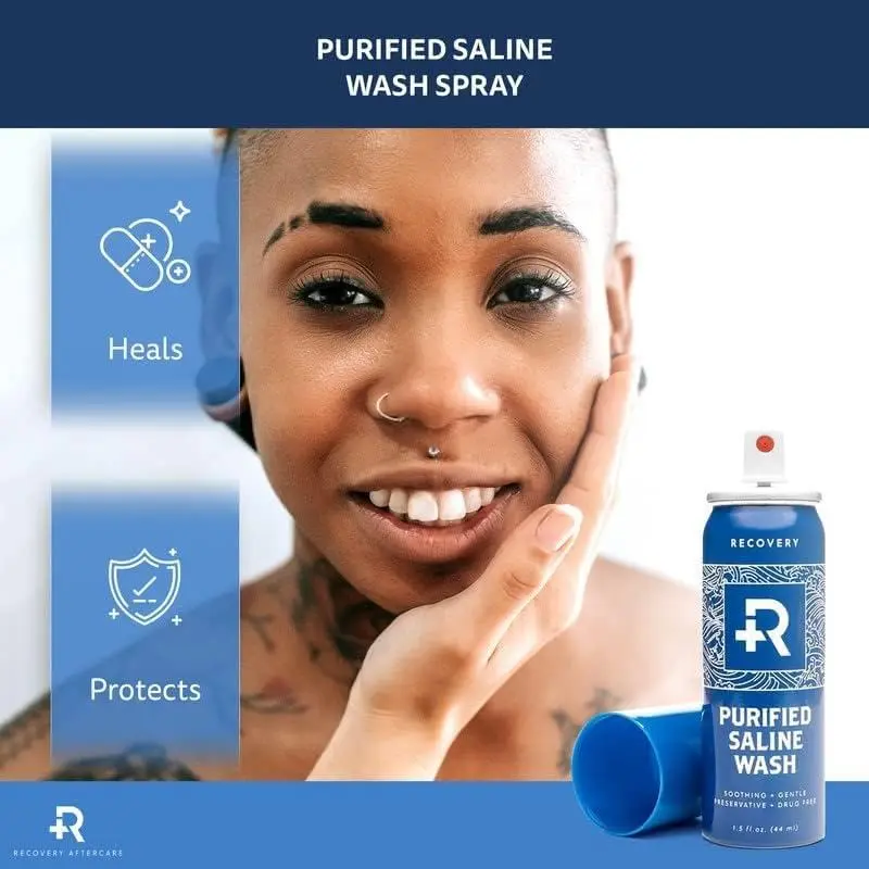 Recovery Aftercare Piercing Saline Spray 1.5 Fl Oz | Supports Healing & Safety with 24 Cans - view 3