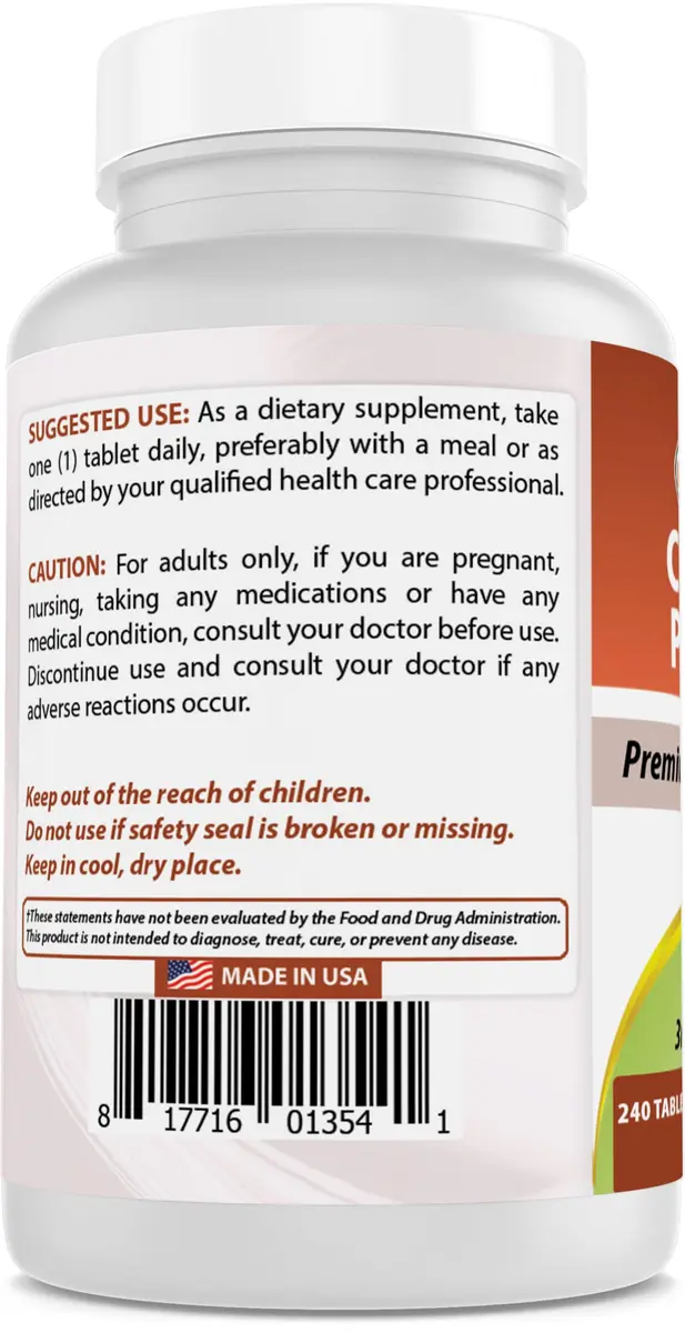Best Naturals Chromium Picolinate Tablet, 200 mcg, 240 Count (Pack of 2) | Supports Weight Management & Blood Sugar - view 7