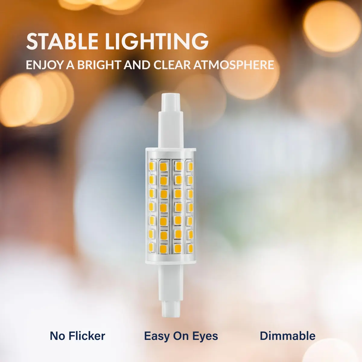 Newhouse Lighting 5w LED T3 Bulb R7s Base 3000k | Dimmable, Energy Saving, 600 Lumens - view 3