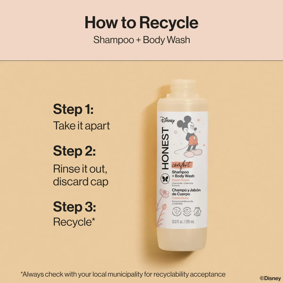 The Honest Company Shampoo Body Wash, Disney’s Mickey Mouse Comfort Sweet Cream 296ml (10 Fl Oz) | Gentle Cleansing for All Hair Types - view 9