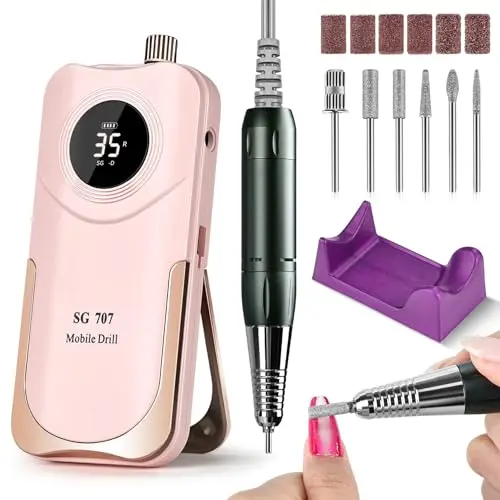 JEWHITENY SG707 Professional Rechargeable Nail Drill 35000 RPM | Acrylic & Gel Nail Care - view 2