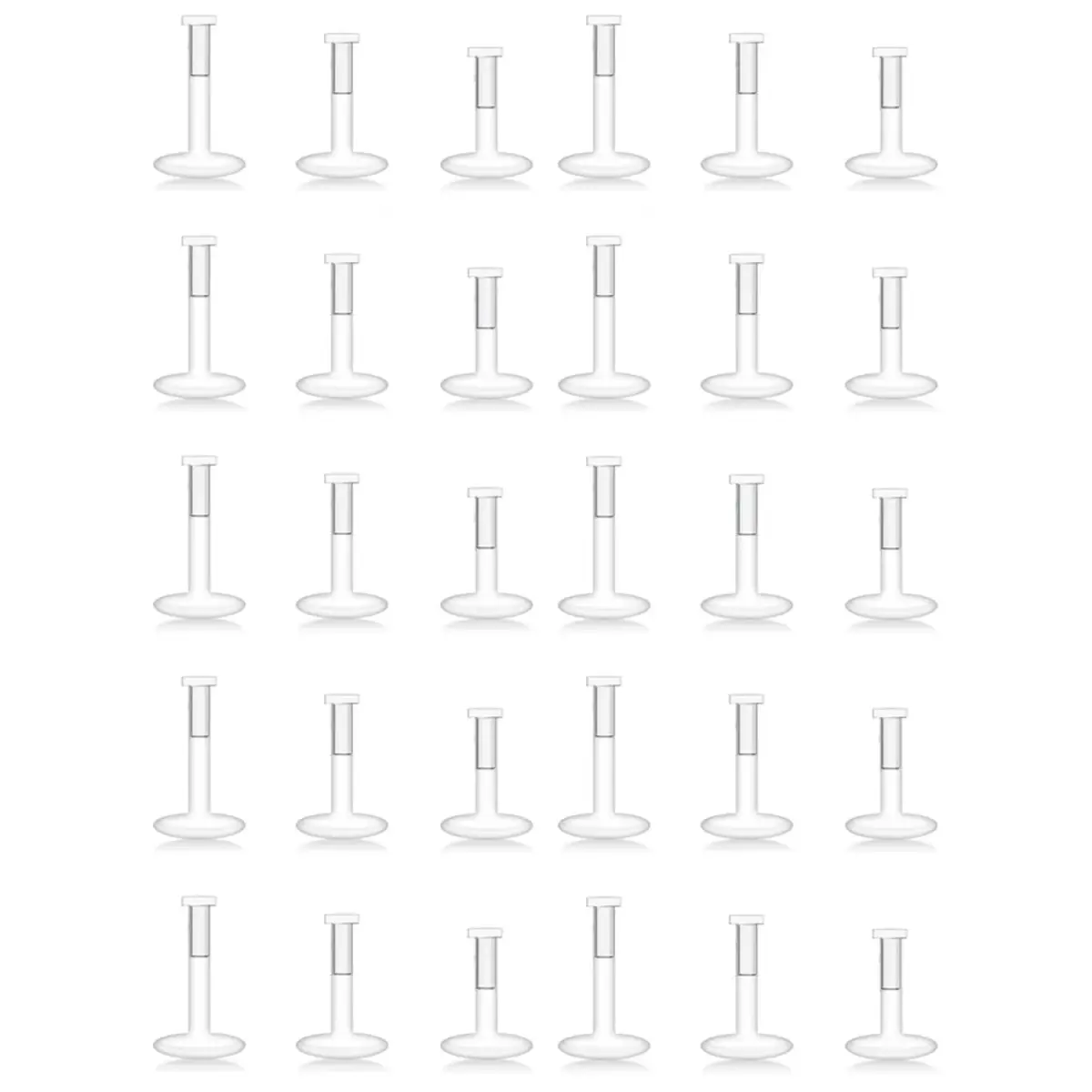 Lcolyoli Clear Nose Studs & Lip Rings 30PCS 18G | Retainers for Work, Surgery, MRI - main product image
