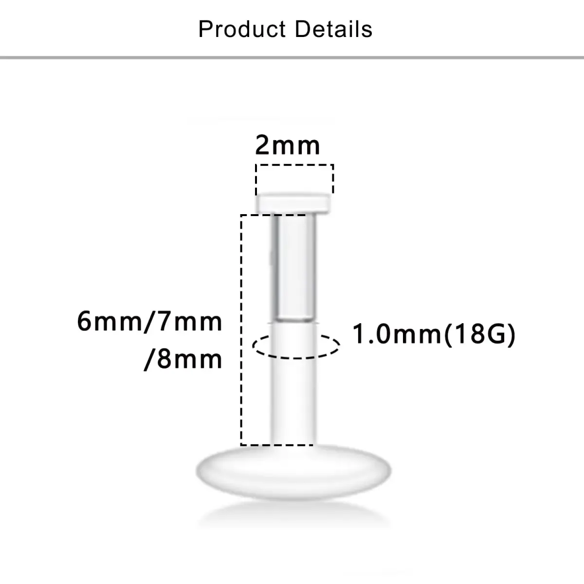 Lcolyoli Clear Nose Studs & Lip Rings 30PCS 18G | Retainers for Work, Surgery, MRI - view 2