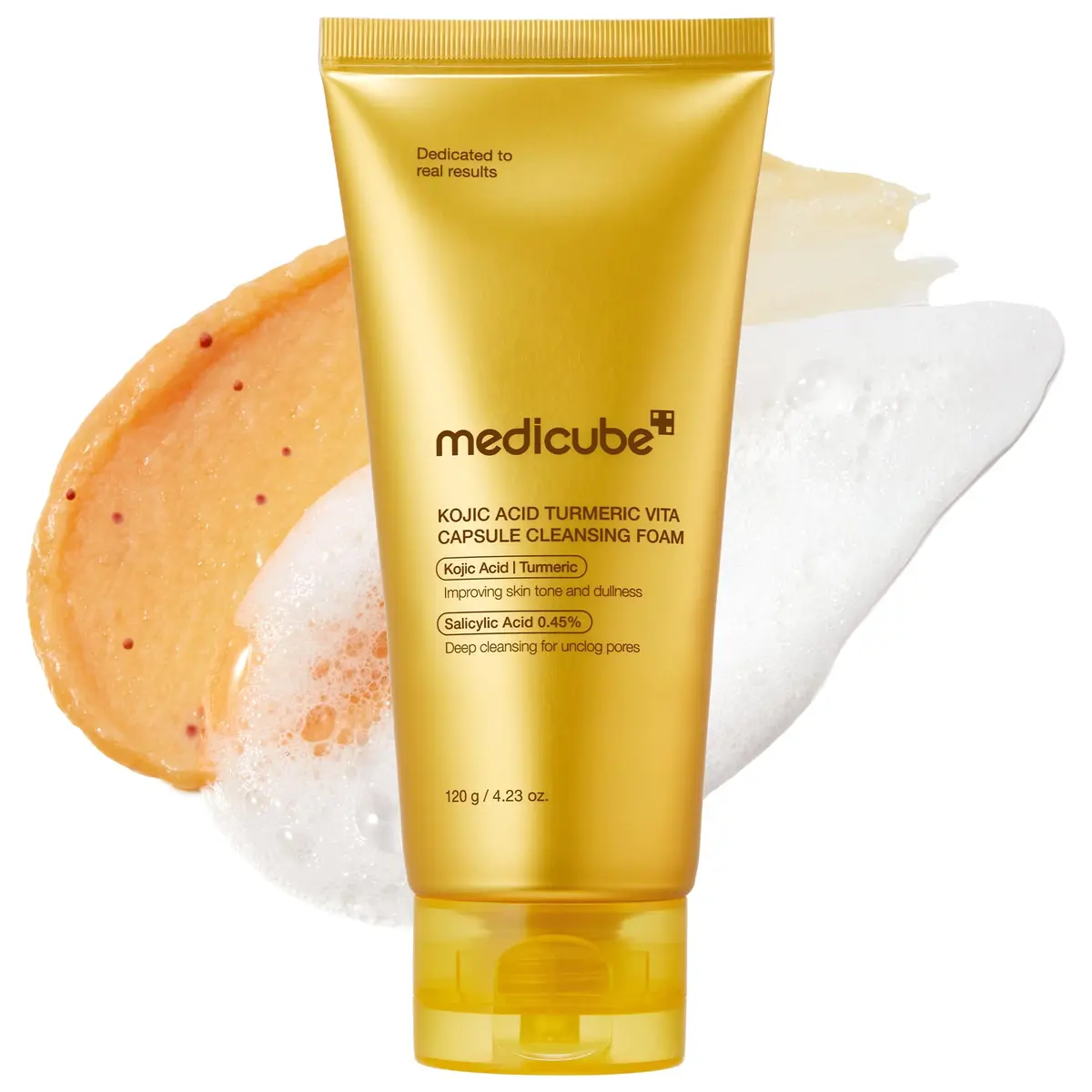 medicube Turmeric Capsule Foam Cleanser 125ml (4.23 Fl Oz) | Brightens & Balances Uneven Skin Tone - main product image