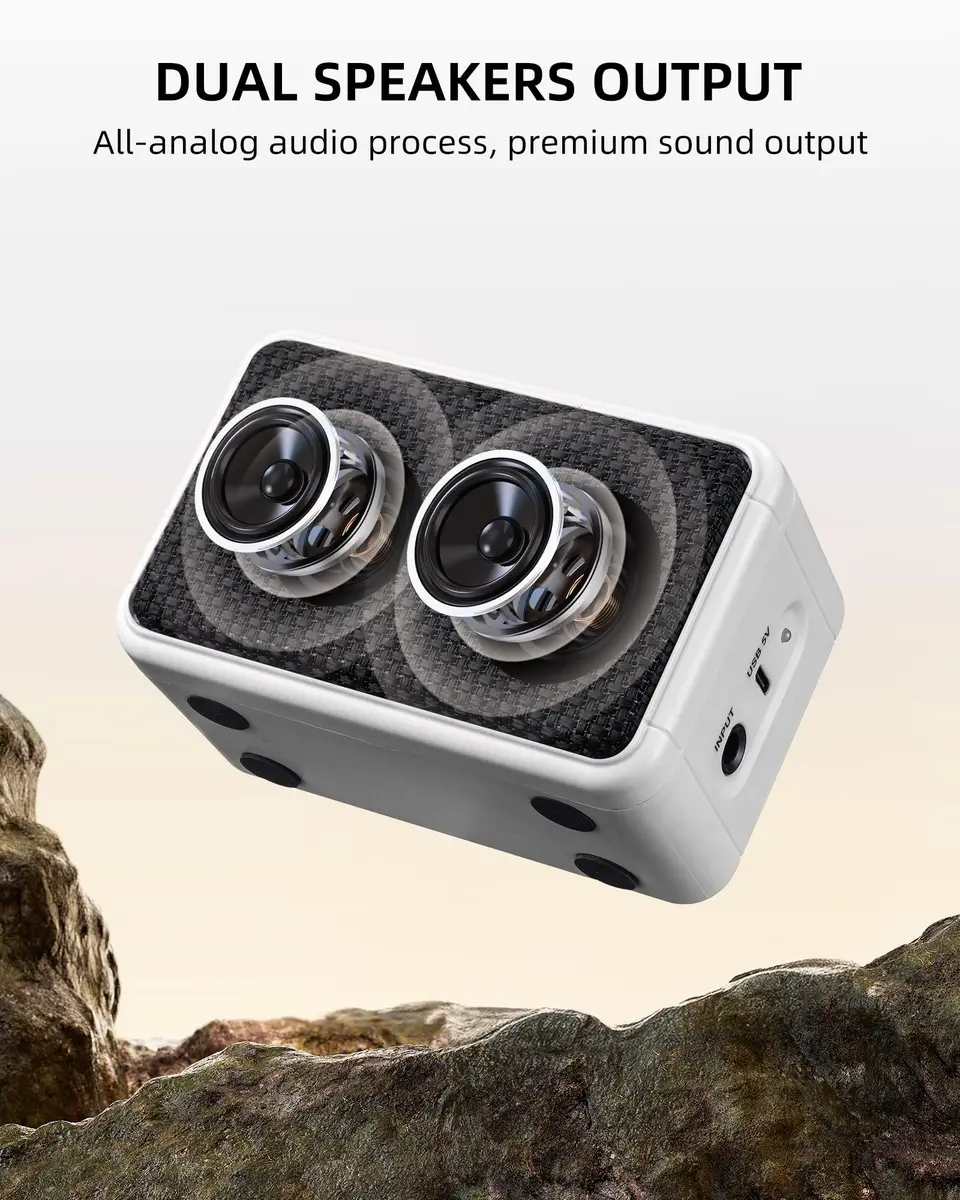 LEKATO AG-04 Mini Guitar Amplifier 5W (White) | Rechargeable Portable Amp with Bluetooth & Headphone Jack - view 6