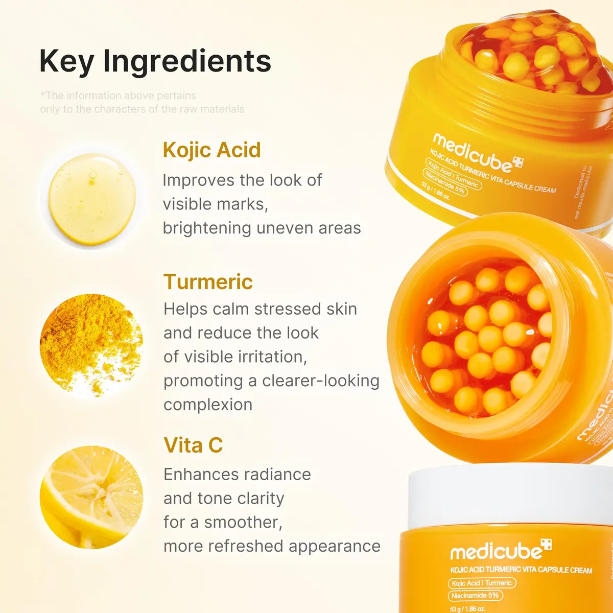 medicube Capsule Cream with Kojic Acid & Turmeric 53g (1.86 Oz) | Glow Hydration & Radiance - view 3