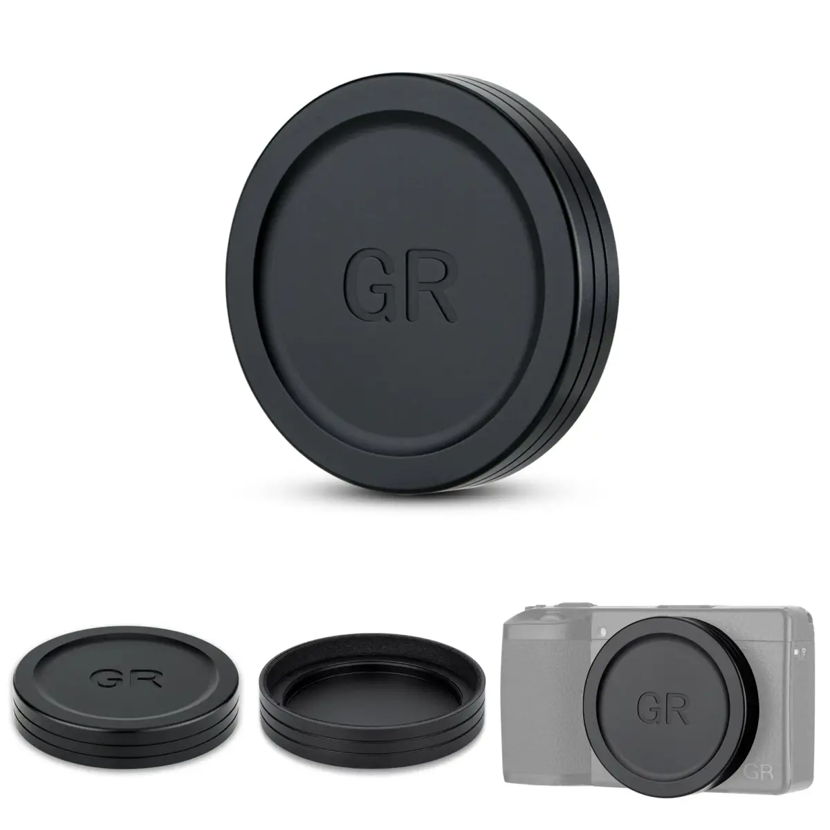 JJC Aluminum Lens Cap for Ricoh GR IV HDF Monochrome | 1.7cm (0.67in) Lens Protector - main product image