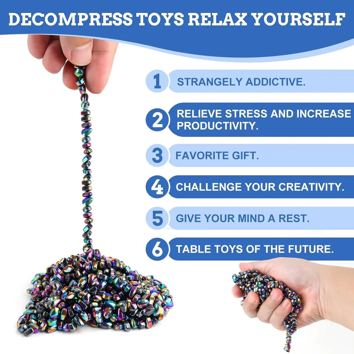 Matassari 1100pcs Magnetic Balls | Stress Relief & Focus Toy for Adults & Teens - view 7
