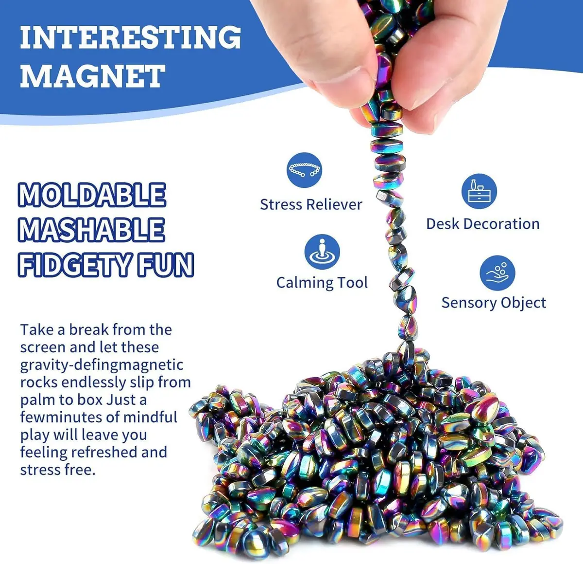 Matassari 1100pcs Magnetic Balls | Stress Relief & Focus Toy for Adults & Teens - view 2