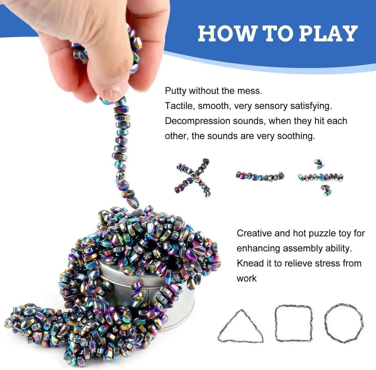 Matassari 1100pcs Magnetic Balls | Stress Relief & Focus Toy for Adults & Teens - view 3