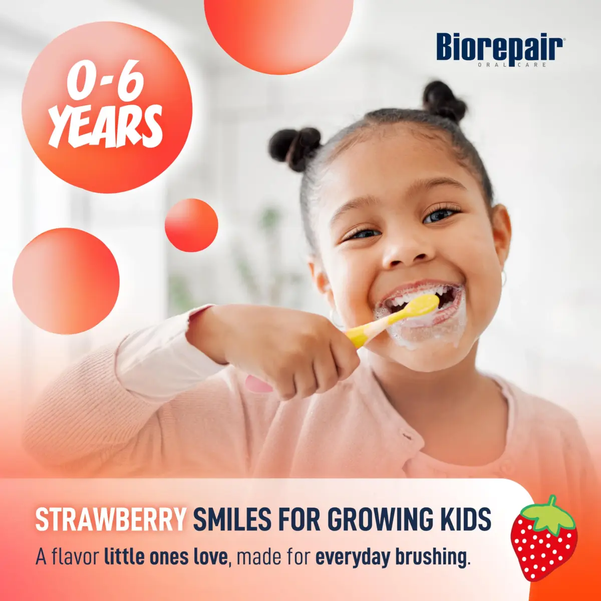 Biorepair Kids Toothpaste Strawberry 60g (2.12 Oz) | Hydroxyapatite Enamel Protection - view 7