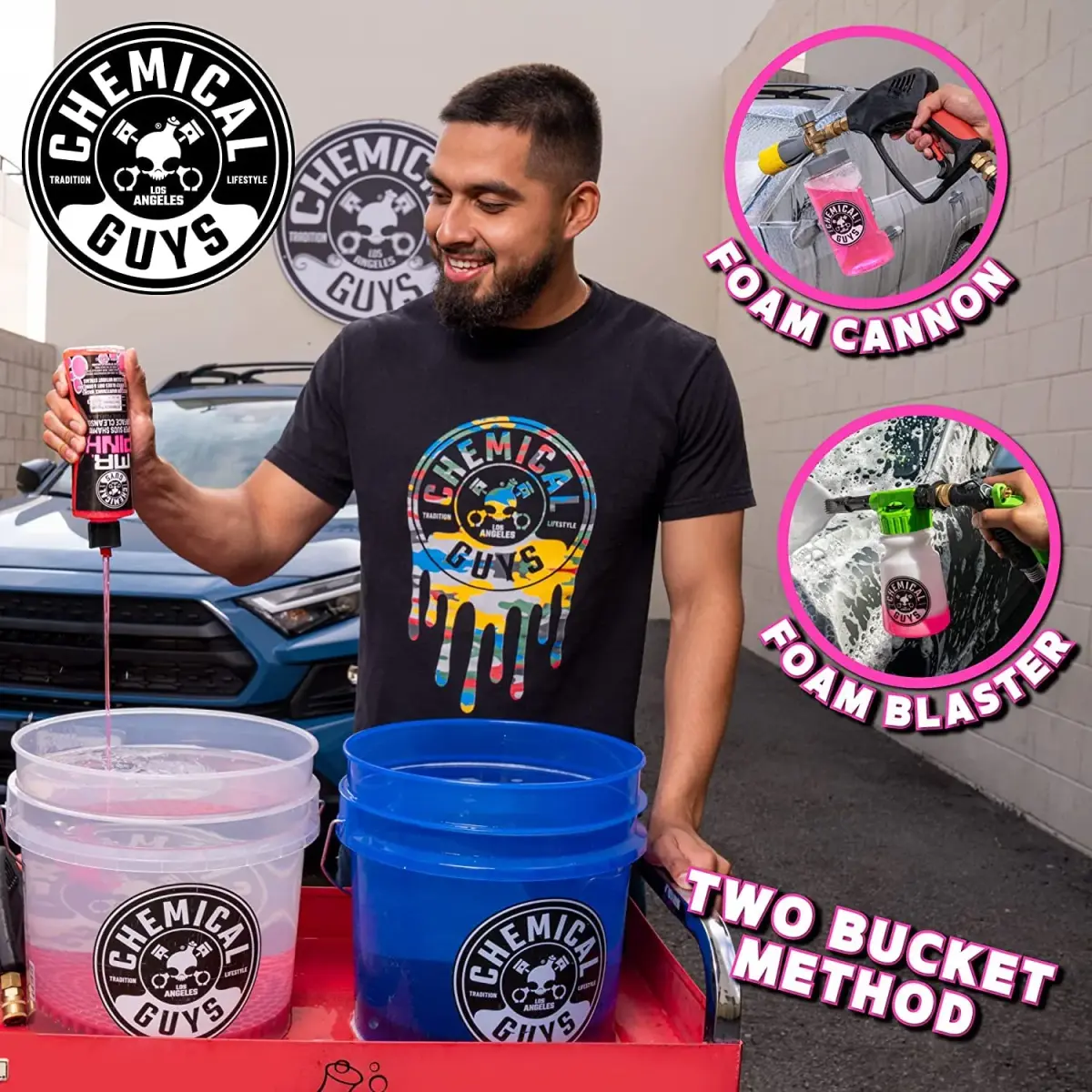 Chemical Guys Mr. Pink Foaming Car Wash Soap & Chenille Mitt Kit 473ml (16 fl oz) | Scratch-Free Wash for All Surfaces - view 6