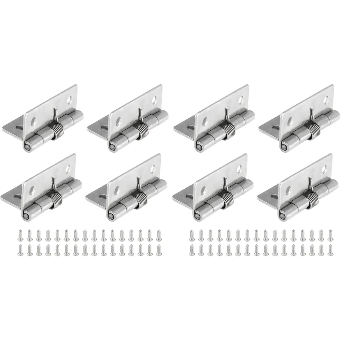 Luomorgo Self Closing Spring Hinges 50mm (2 Inch) 304 Stainless Steel | Pack of 8 Cabinet Door Hinges - main product image