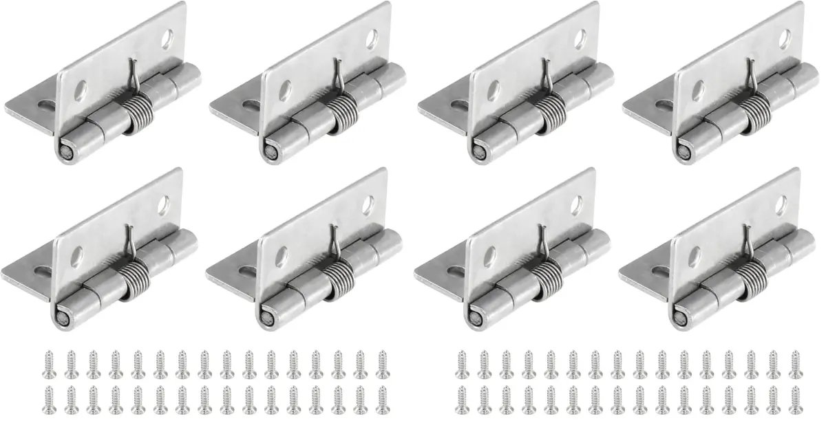 Luomorgo Self Closing Spring Hinges 50mm (2 Inch) 304 Stainless Steel | Pack of 8 Cabinet Door Hinges - main product image