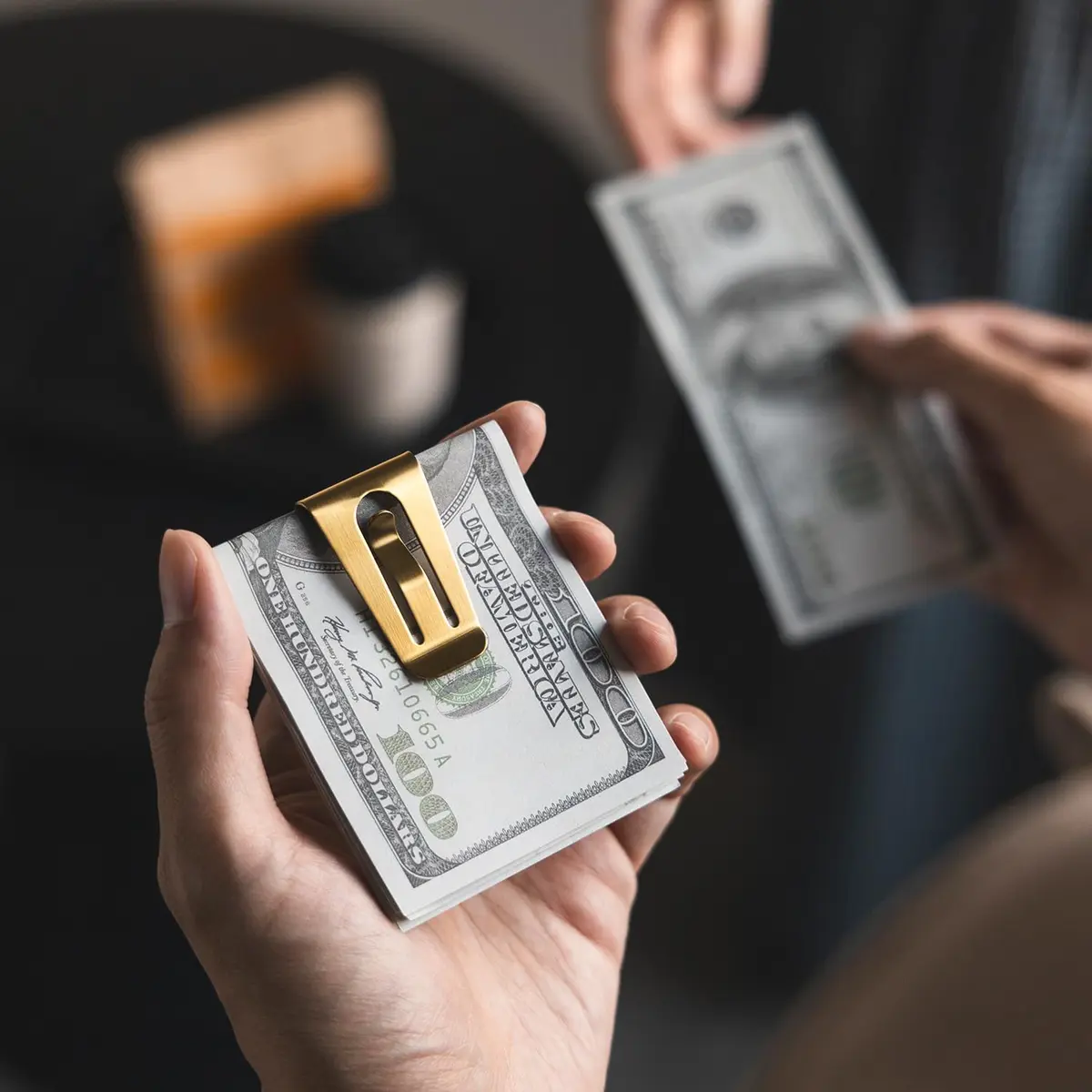 VULKIT Money Clip 2-Pack Golden Stainless Steel Cash Holder | Slim & Lightweight EDC Accessories - view 6