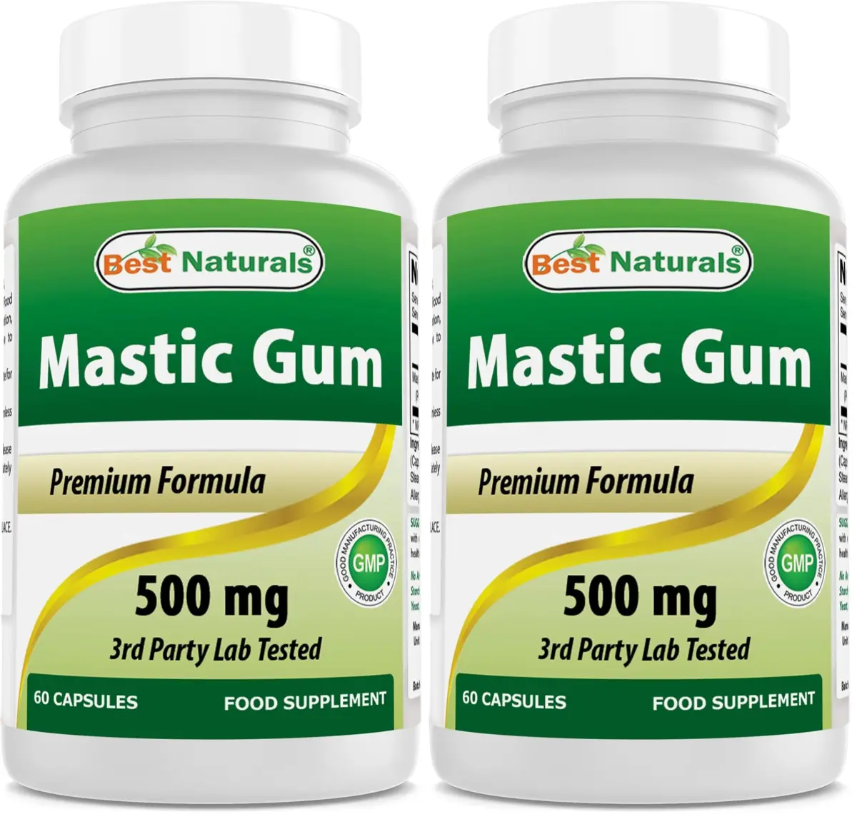 Best Naturals Mastic Gum 500 mg 120 Capsules (Pack of 2) | Supports Gastrointestinal and Oral Health - main product image