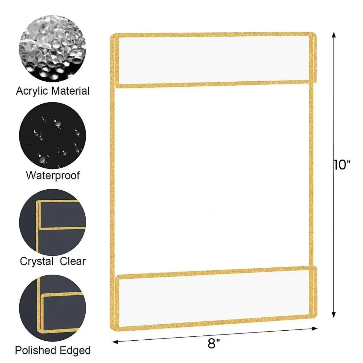 Bolidery Acrylic Picture Frames 8x10 Set of 6 | Modern Wall Decor for Home & Office - view 4