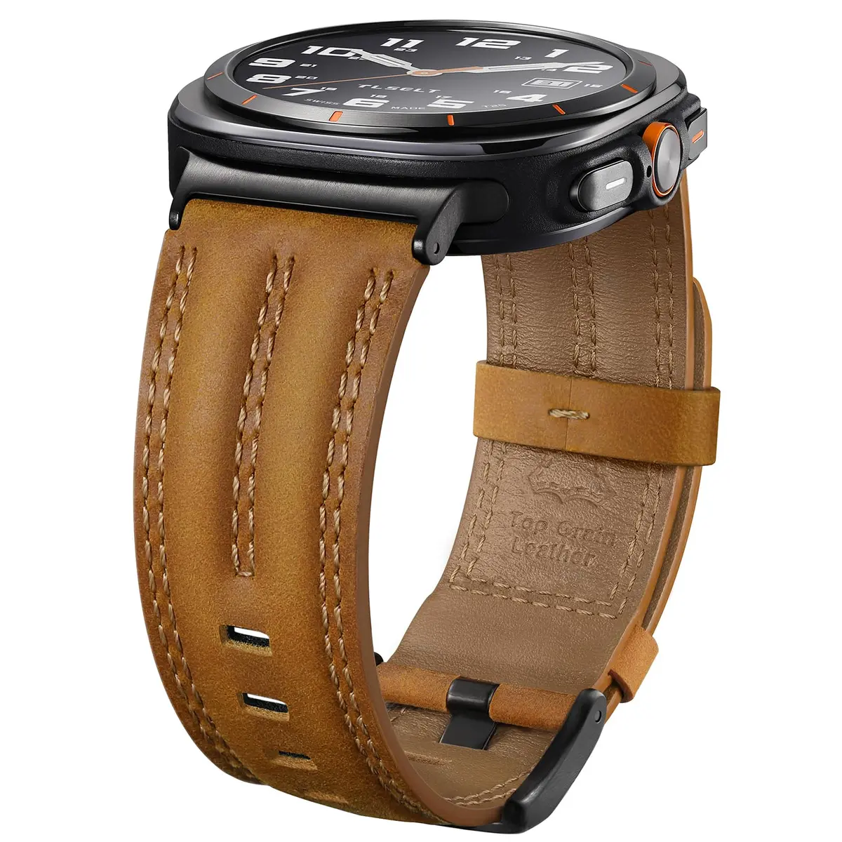 Tlselt Leather Band for Samsung Galaxy Watch Ultra 2/Ultra 47mm | Vintage Rugged Style, All-Day Comfort, Gift-Ready - main product image