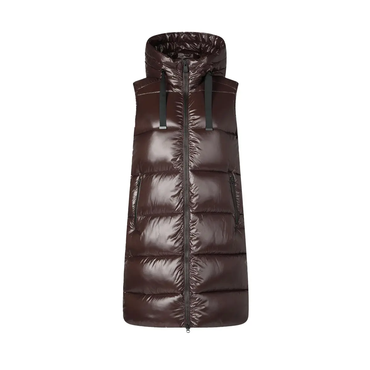 Save The Duck Iria Long Hooded Puffer Vest | Animal-Free Down Insulation, Windproof & Water-Repellent (70-120c) - main product image