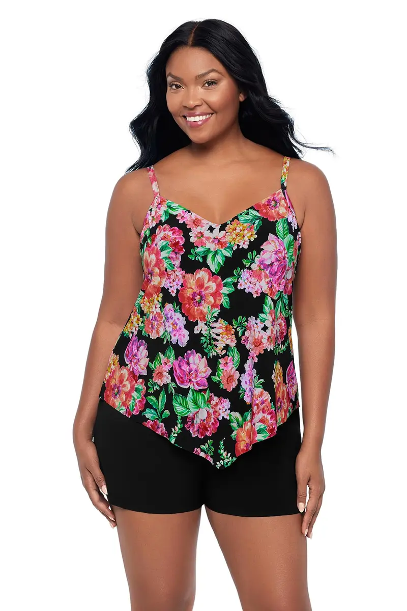 Trimshaper Womens Full Tummy Control Hank Swim Romper with Removable Cups and Adjustable Straps | Flattering Fit & Support (70-120 chars) - main product image