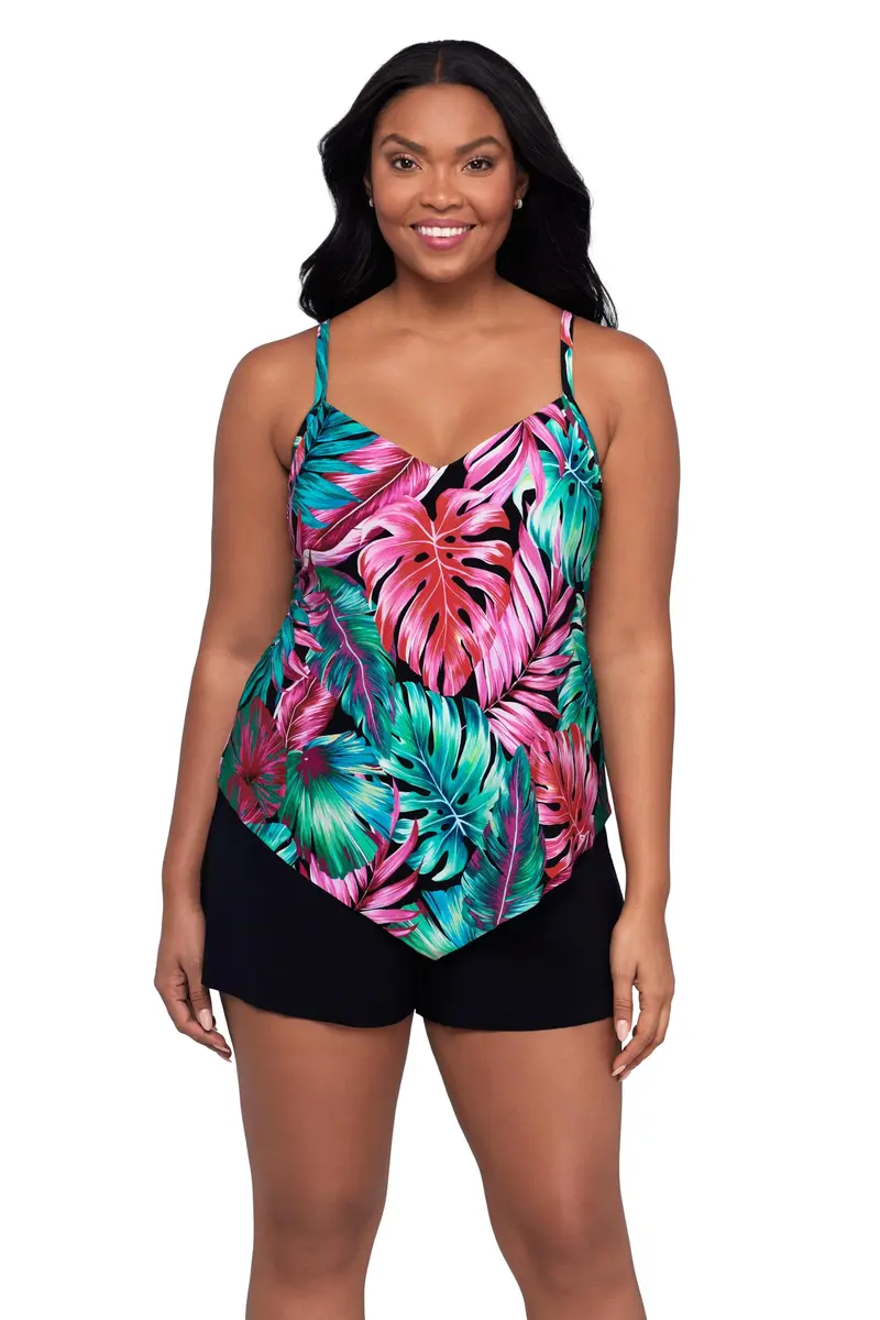 Trimshaper Womens Full Tummy Control Hank Swim Romper with Removable Cups and Adjustable Straps | Flattering Fit & Support (70-120 chars) - main product image