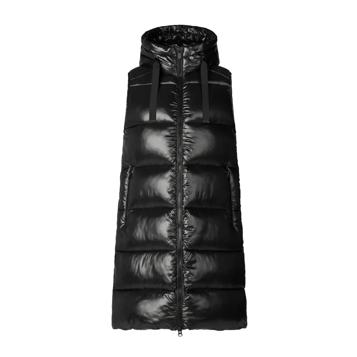 Save The Duck Iria Long Hooded Puffer Vest | Animal-Free Down, Windproof & Water-Resistant (70-120c) - main product image