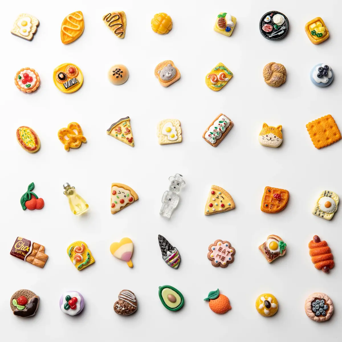 LEEXINLUU Food-Themed Mini Slime Charms Set - 45 pcs Resin Flatback DIY Decorations (10-25mm) - view 3