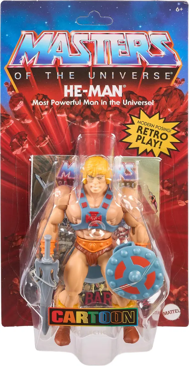 Masters of the Universe Origins He-Man 14cm (5.5-Inch) Action Figure | Retro Style with 16 Articulation Points - view 2
