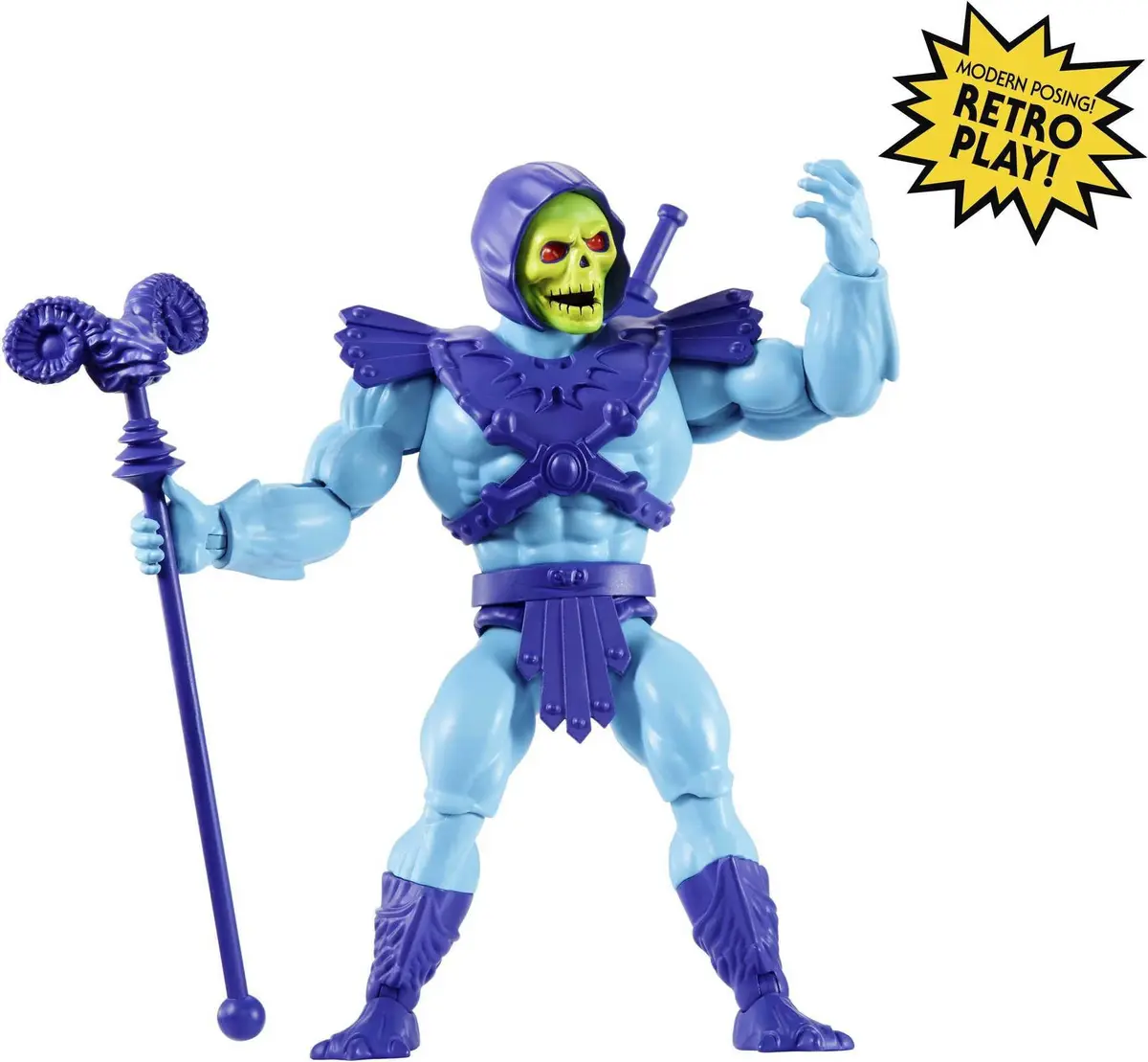 Masters of the Universe Origins Skeletor Action Figure 13.97 cm (5.5 Inches) | Retro Style with Modern Posability - view 3