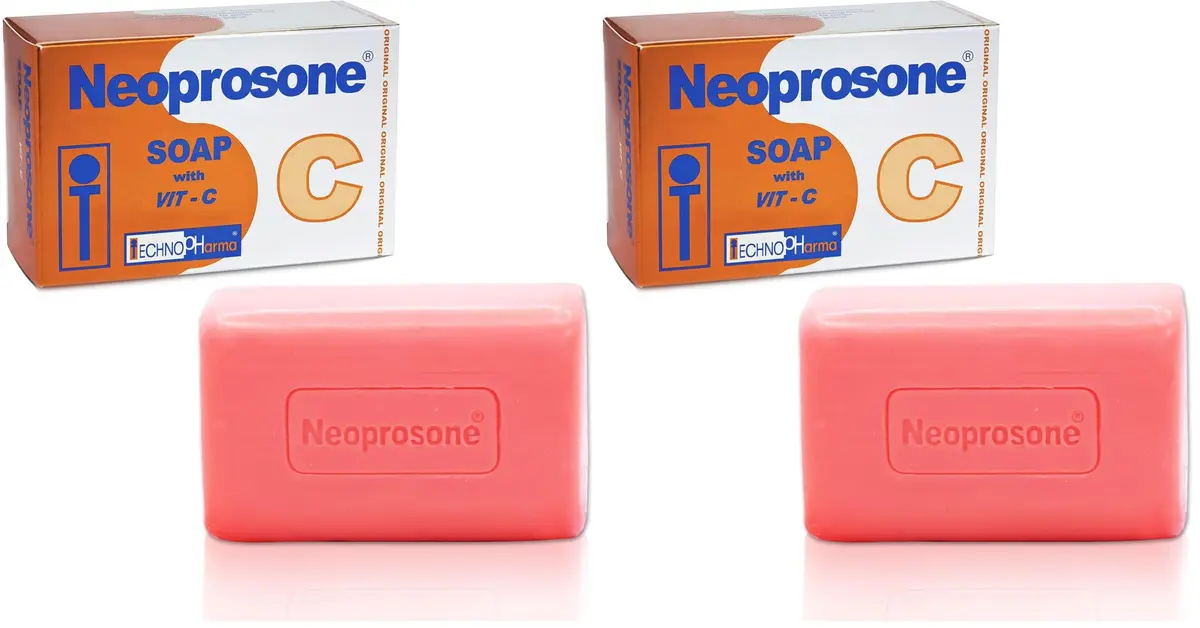 Neoprosone Skin Brightening Soap 200g | Exfoliating Bar with Vitamin C & Castor Oil for Spot Reduction - main product image