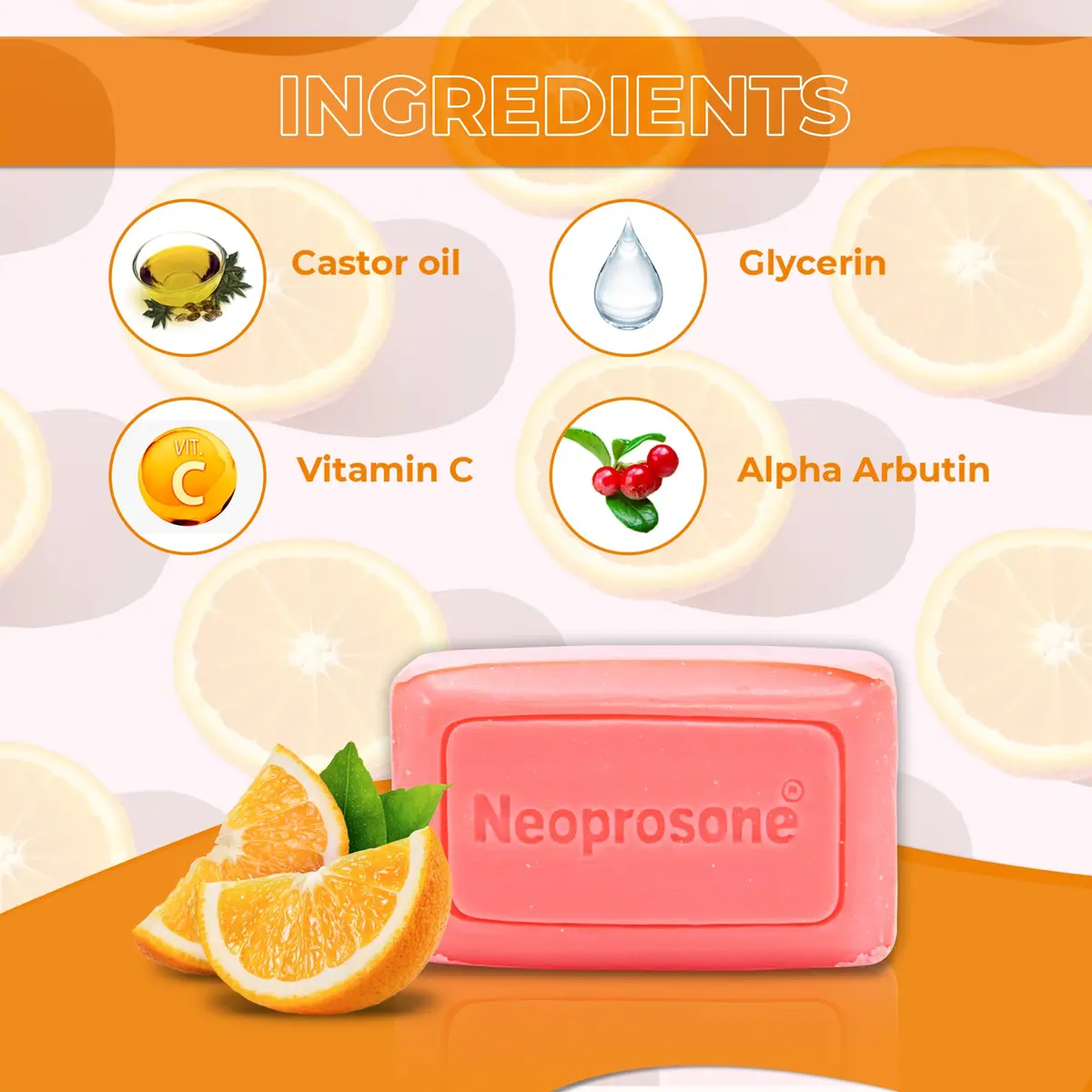 Neoprosone Skin Brightening Soap, 80 g | Fades Dark Spots & Brightens Skin - view 2