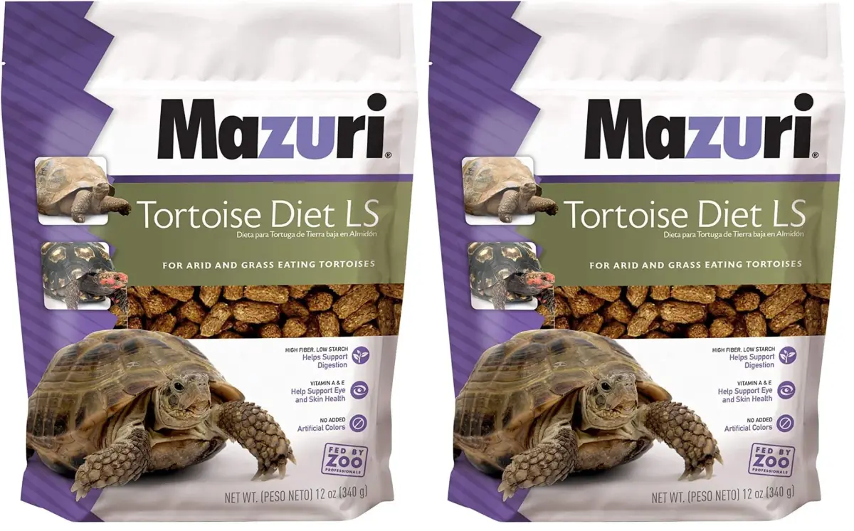 Mazuri Low Starch Tortoise Diet, Timothy Hay Flavor, 24 oz (Pack of 2) | High Fiber, Low Starch, Probiotic Fortified - main product image