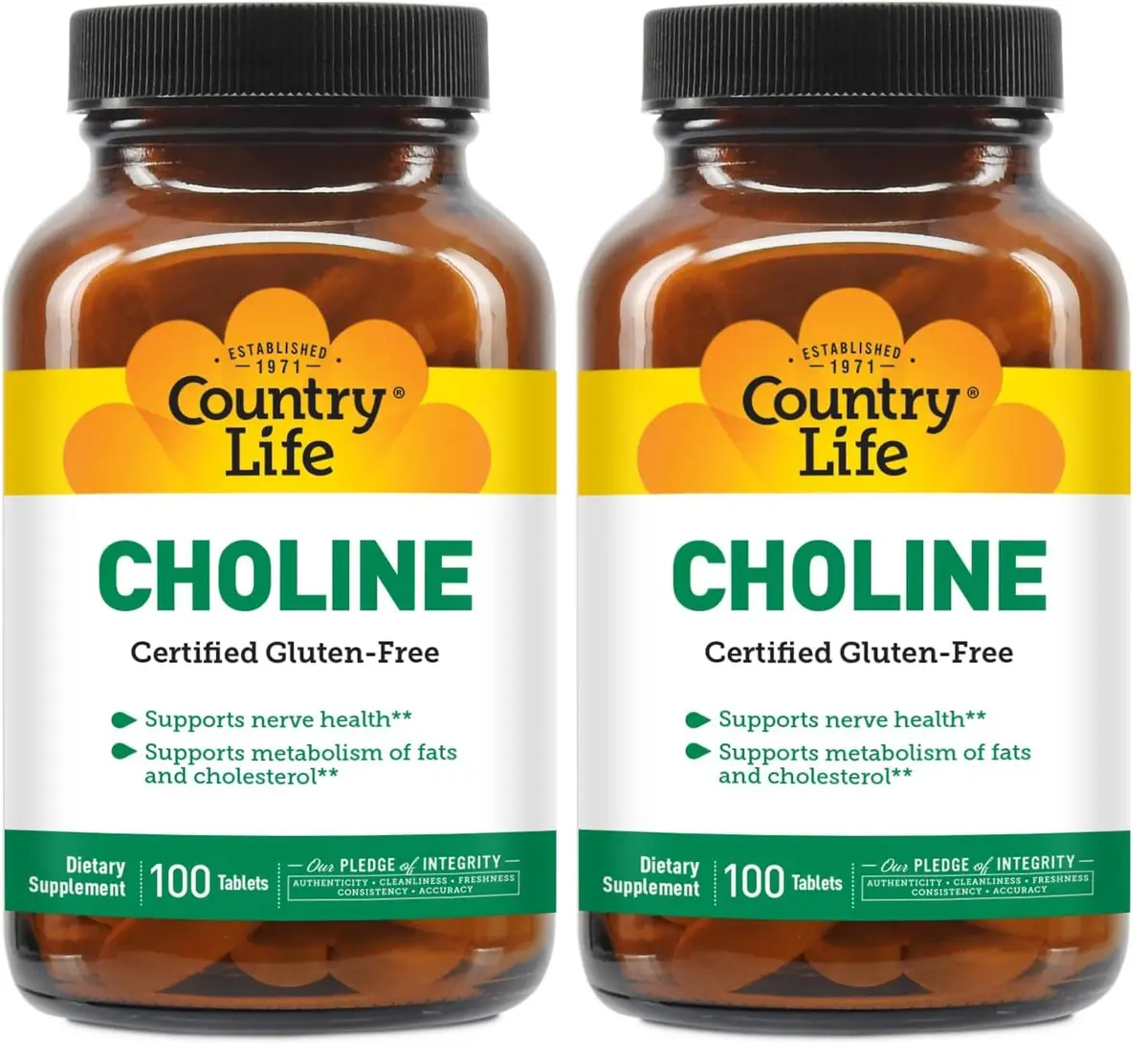 Country Life Choline 266mg | Supports Nerve & Metabolism | Certified Vegan & Halal - main product image