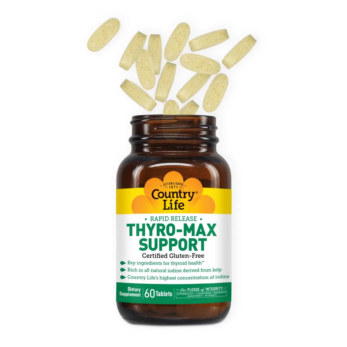 Country Life Thyro-Max Support - Kelp-Derived Iodine & L-Tyrosine | Supports Thyroid & Metabolism - view 5