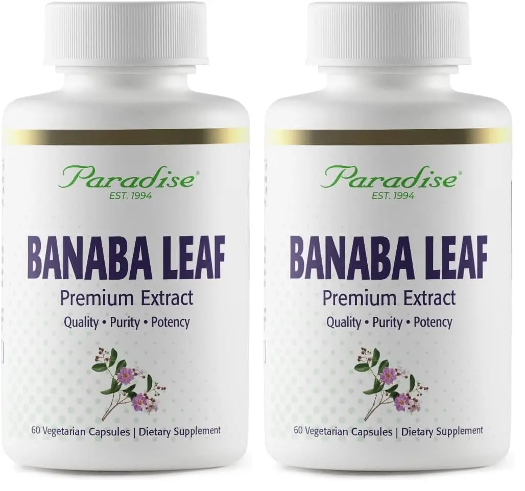 Paradise Herbs Banaba Leaf 12:1 Extract 250 mg | Vegan, Gluten-Free, Non-GMO Capsules - main product image