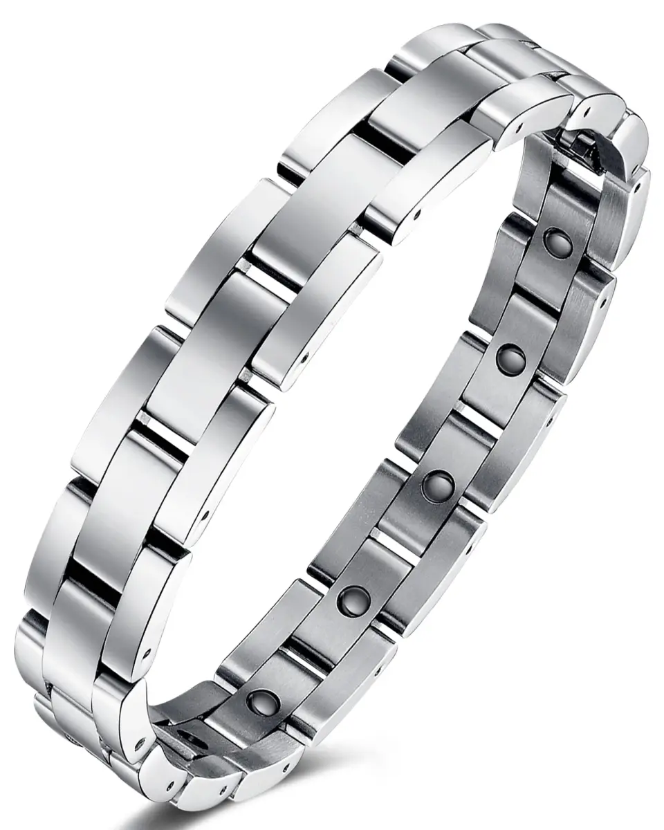 Jecanori Ultra Strength Magnetic Bracelet for Men, 25.5cm (10in) | Genuine Hematite & Neodymium Magnets - main product image