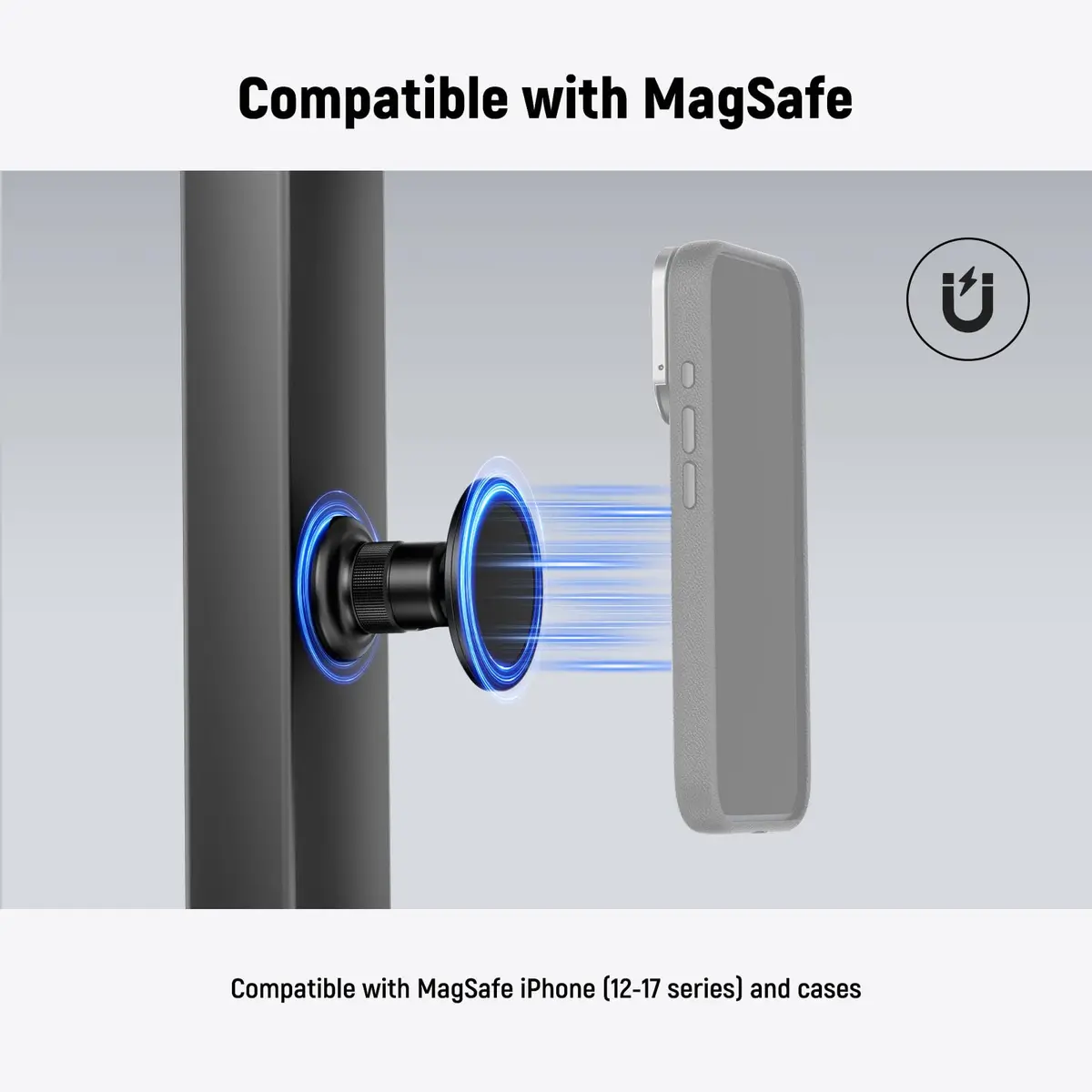 NEEWER Magnetic Phone Tripod Mount with Ball Head & 1/4" Thread | Silver, 79g (2.8oz) - view 2