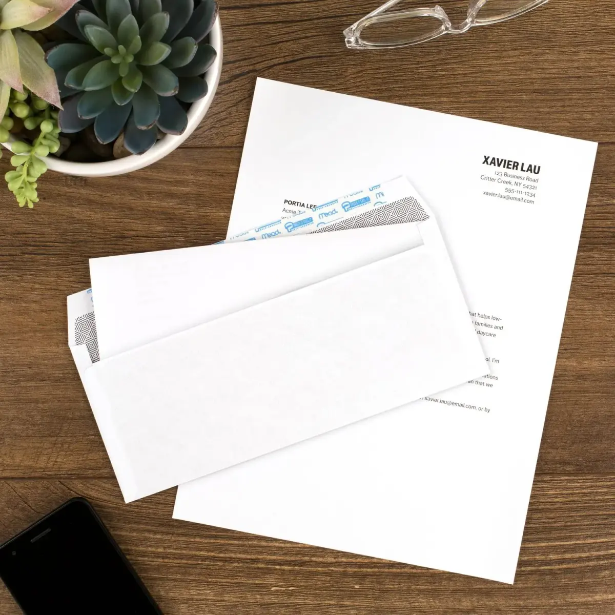 Mead #10 Security Business Envelopes Letter Size 4-1/8" x 9-1/2" | 2400 Count Value Pack - view 2