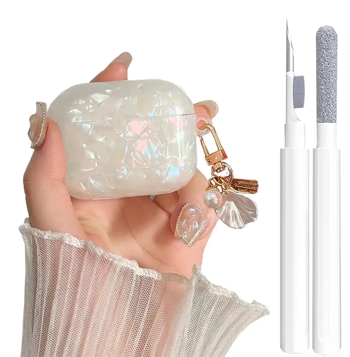 OTOPO Airpods Pro 3 Case Colorful | Support Wireless Charging & Pearl Keychain - main product image