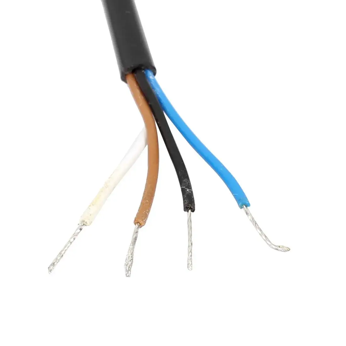 uxcell M12 Female Straight 4 Pins Connector Aviation Socket Electrical Cable 5M (Pack of 5) | 4-Pin Straight Head Connector - view 2