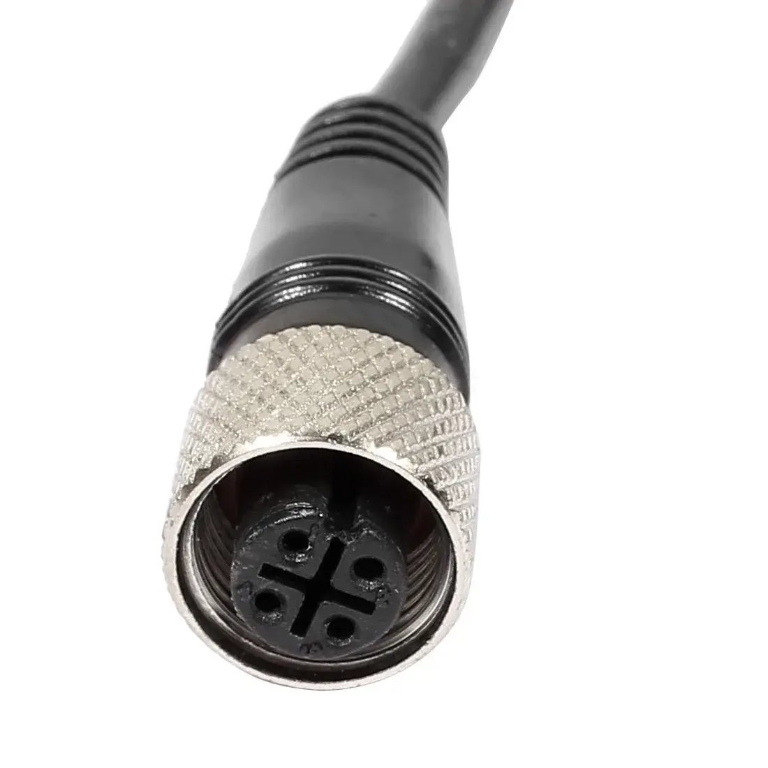 uxcell M12 Female Straight 4 Pins Connector Aviation Socket Electrical Cable 5M (Pack of 5) | 4-Pin Straight Head Connector - view 3