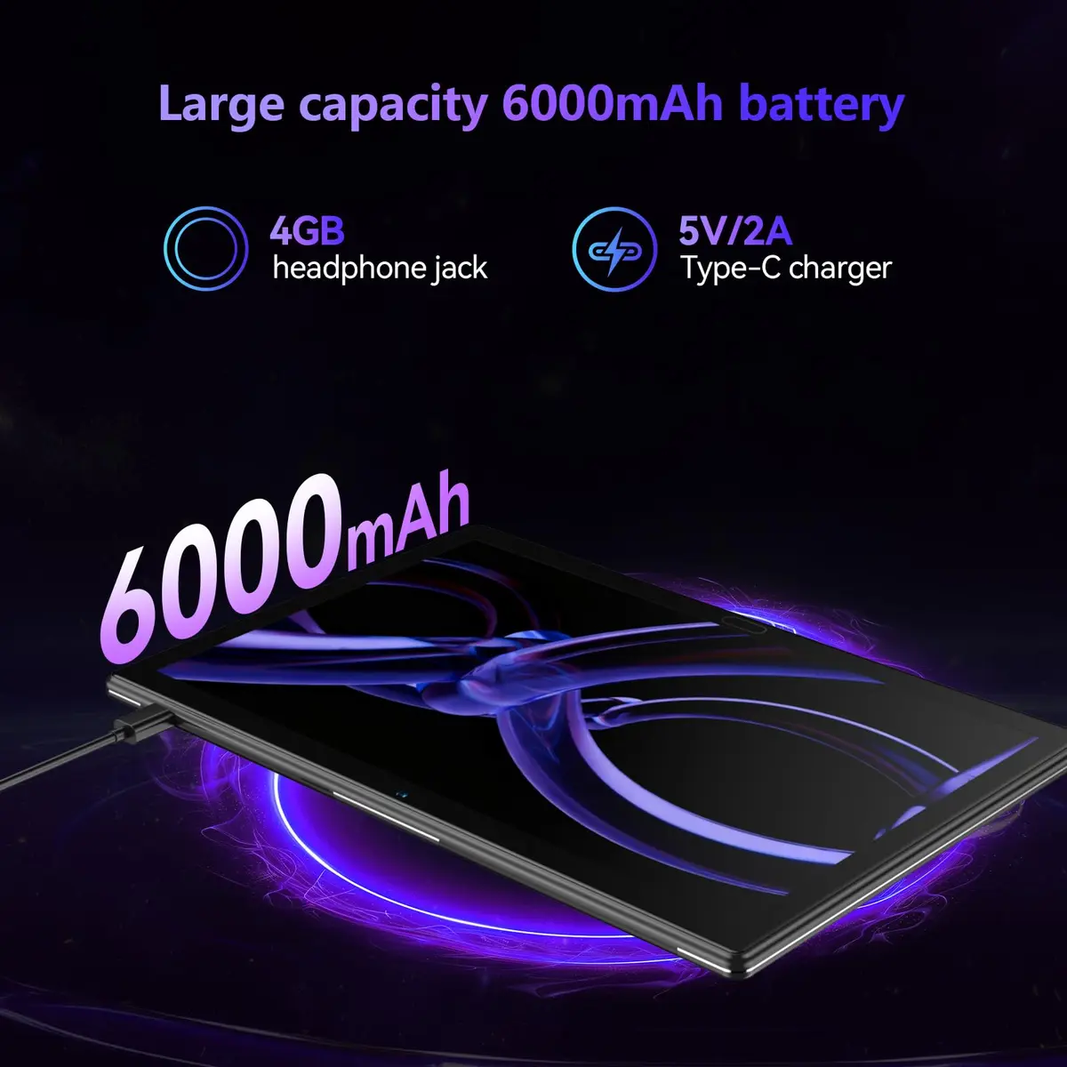 ANTEMPER 10.1 Inch Android Tablet 1280*800 IPS | Android 13, 6000mAh Battery, 8-Core, Wi-Fi & LTE, Black - view 5