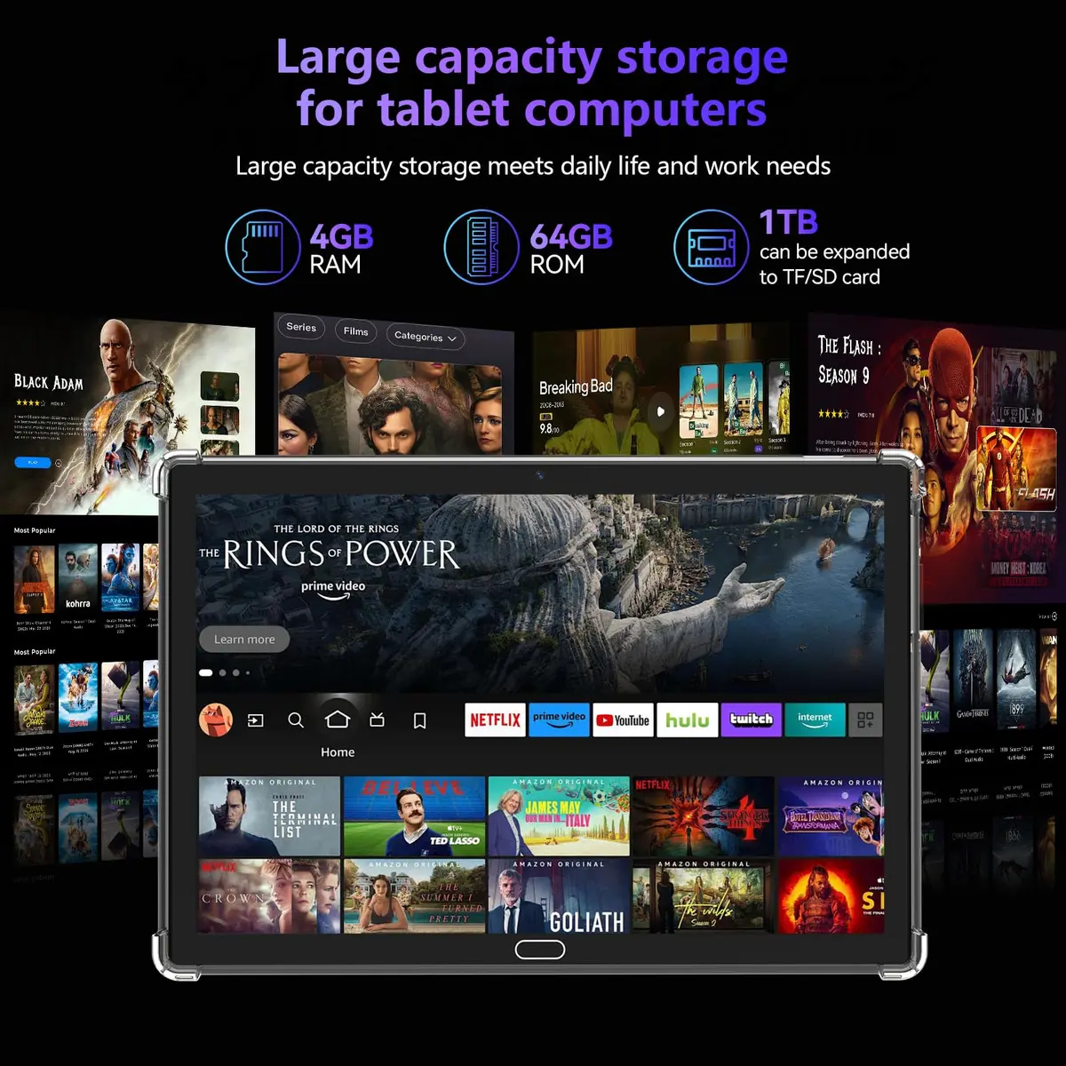 ANTEMPER 10.1 Inch Android Tablet 1280*800 IPS | Android 13, 6000mAh Battery, 8-Core, Wi-Fi & LTE, Black - view 4