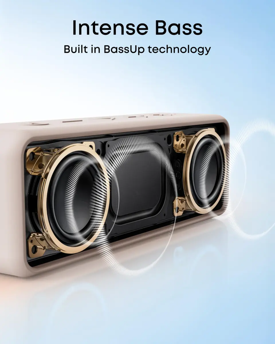 Anker Soundcore 2 Portable Bluetooth Speaker, Stereo Sound, IPX7 Waterproof, 24-Hour Playtime | Mocha Brown - view 6