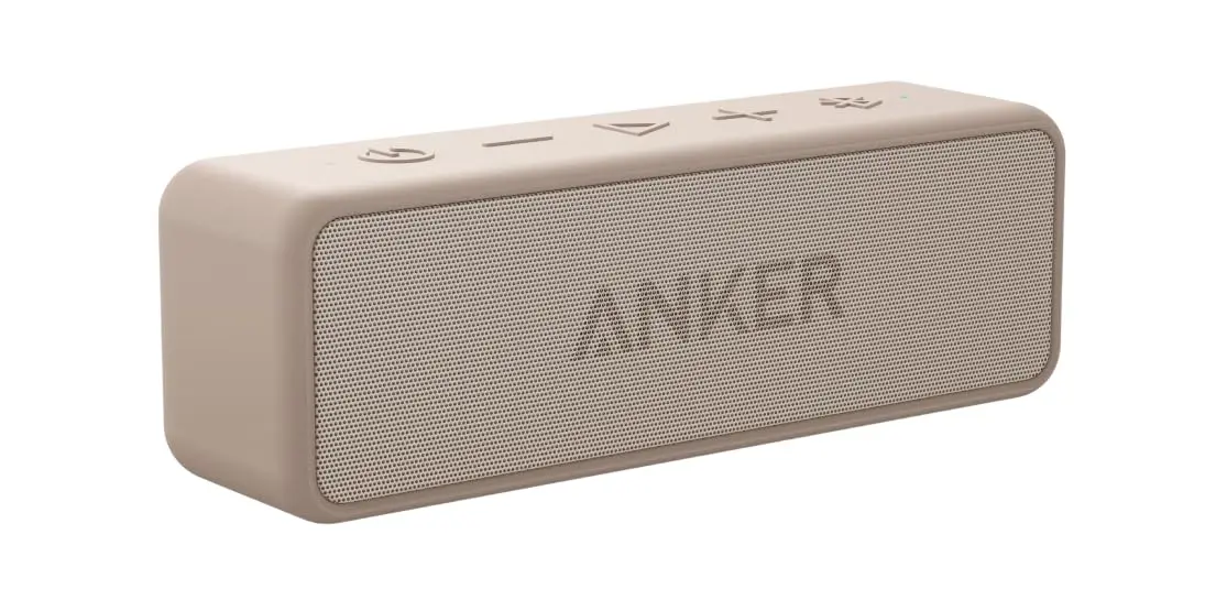 Anker Soundcore 2 Portable Bluetooth Speaker, Stereo Sound, IPX7 Waterproof, 24-Hour Playtime | Mocha Brown - main product image