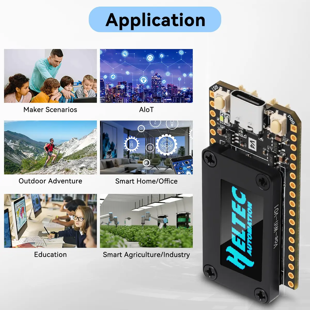 Meshnology ESP32 LoRa V4 Development Board | Upgraded ESP32-S3 SX1262 IoT Module with OLED & GPS Support - view 8