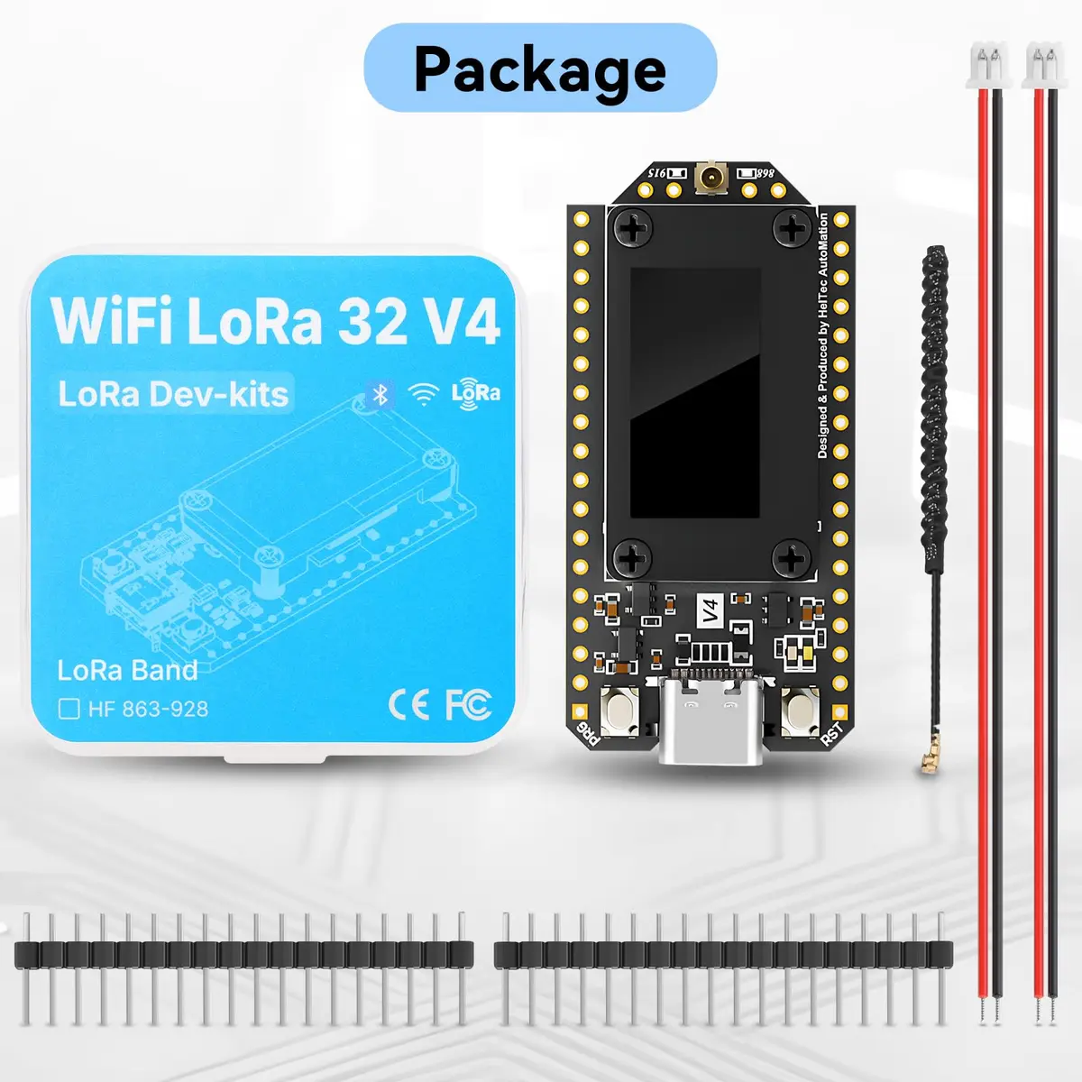 Meshnology ESP32 LoRa V4 Development Board | Upgraded ESP32-S3 SX1262 IoT Module with OLED & GPS Support - view 9