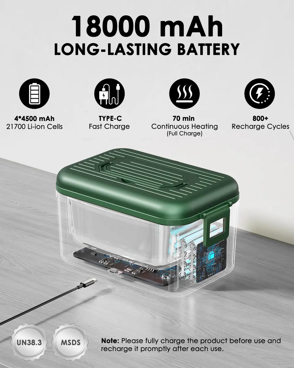 Aurevit Cordless Electric Lunch Box 1.4L | Auto Keep Warm & Fast Charging (100-120 chars) - view 6